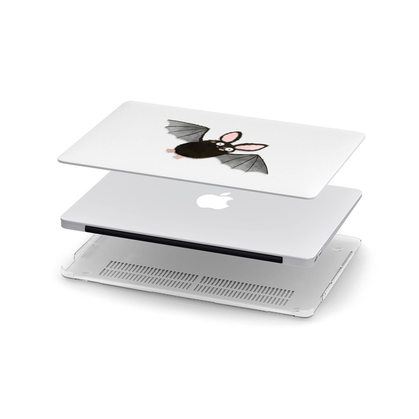 Bat Illustration Apple MacBook Case in Detail