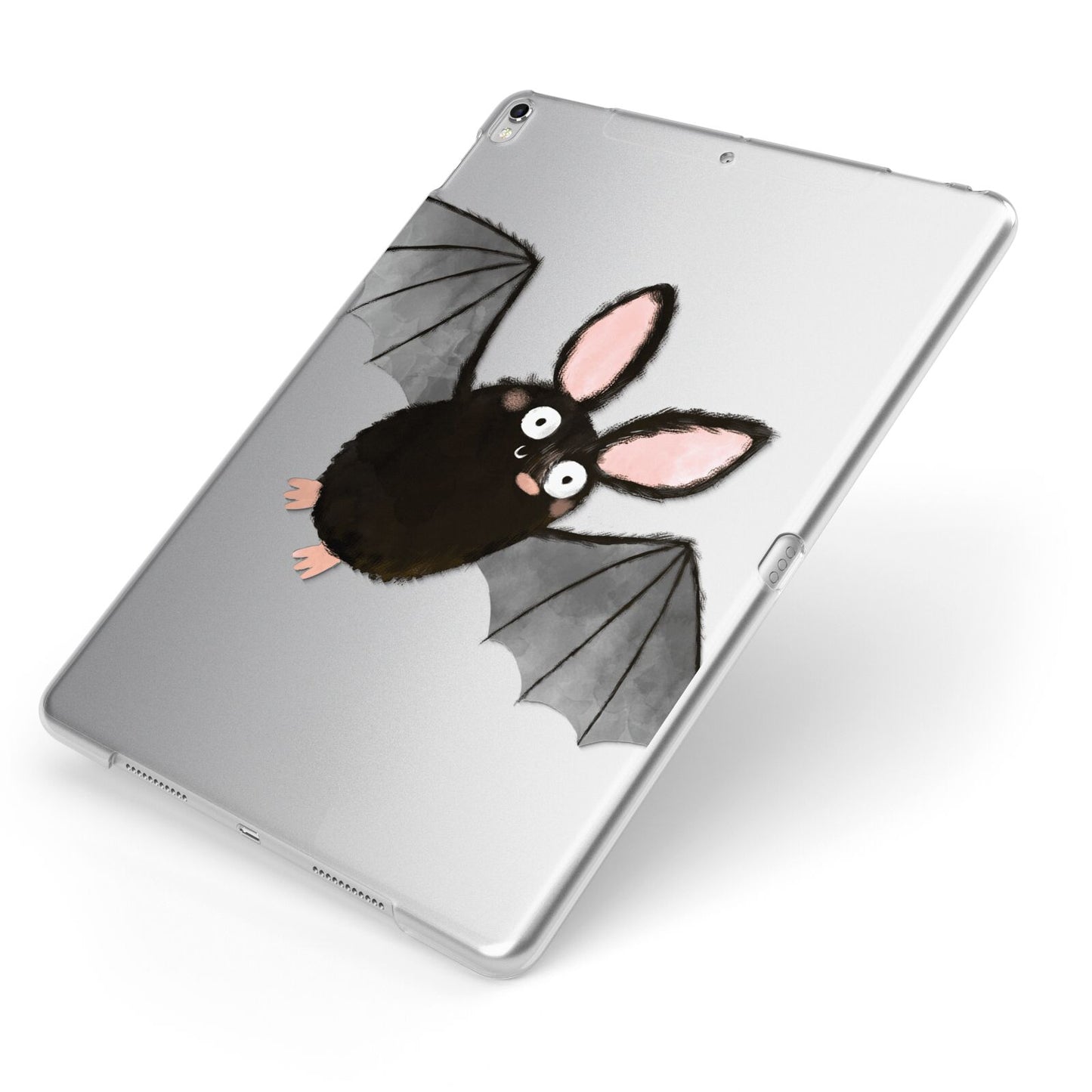 Bat Illustration Apple iPad Case on Silver iPad Side View