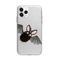 Bat Illustration Apple iPhone 11 Pro Max in Silver with Bumper Case
