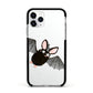 Bat Illustration Apple iPhone 11 Pro in Silver with Black Impact Case
