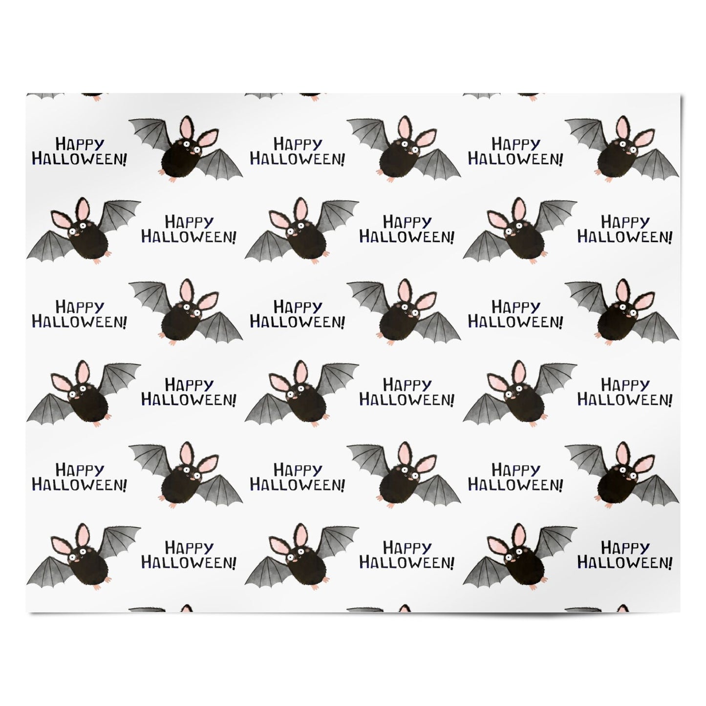 Bat Illustration Personalised Wrapping Paper Alternative