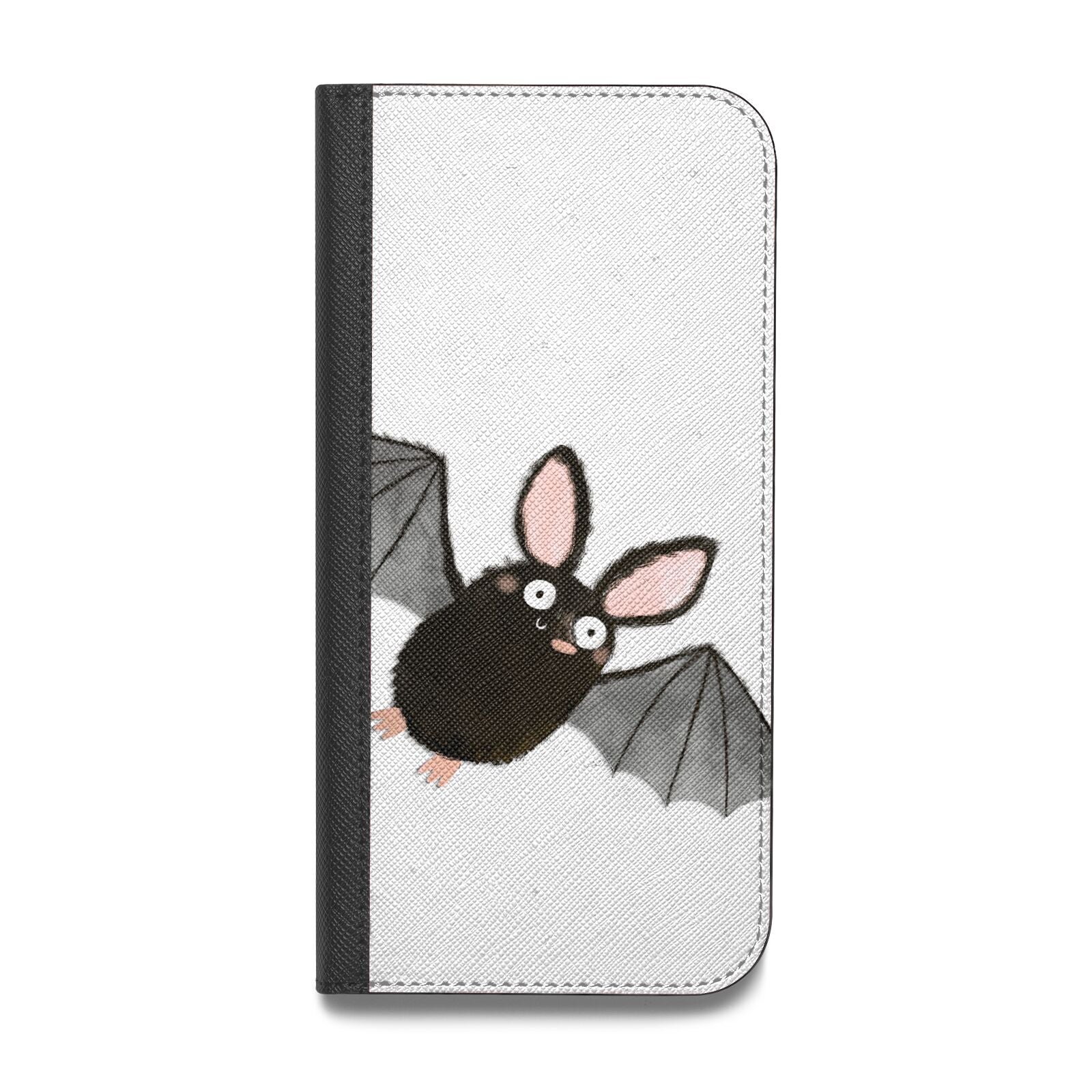 Bat Illustration Vegan Leather Flip Samsung Case