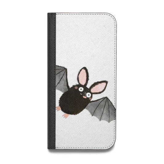 Bat Illustration Vegan Leather Flip Samsung Case