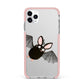 Bat Illustration iPhone 11 Pro Max Impact Pink Edge Case