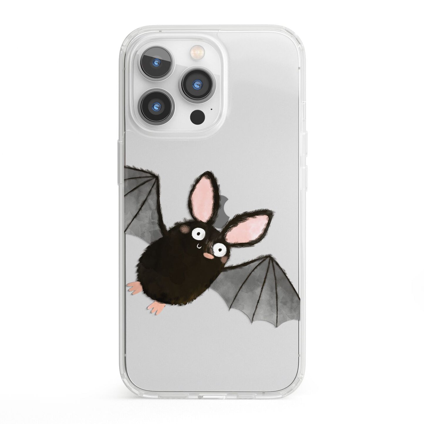Bat Illustration iPhone 13 Pro Clear Bumper Case