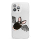 Bat Illustration iPhone 13 Pro Max Clear Bumper Case