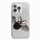 Bat Illustration iPhone 13 Pro TPU Impact Case with Pink Edges