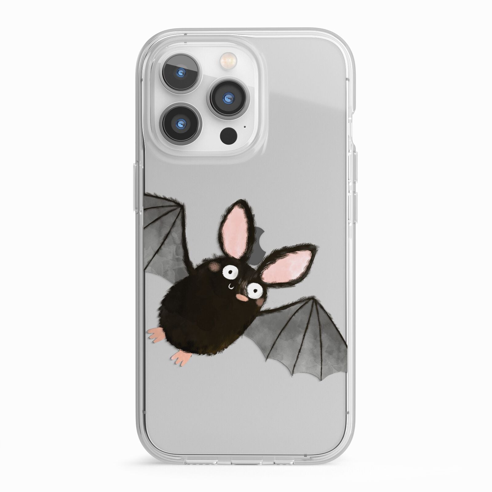 Bat Illustration iPhone 13 Pro TPU Impact Case with White Edges