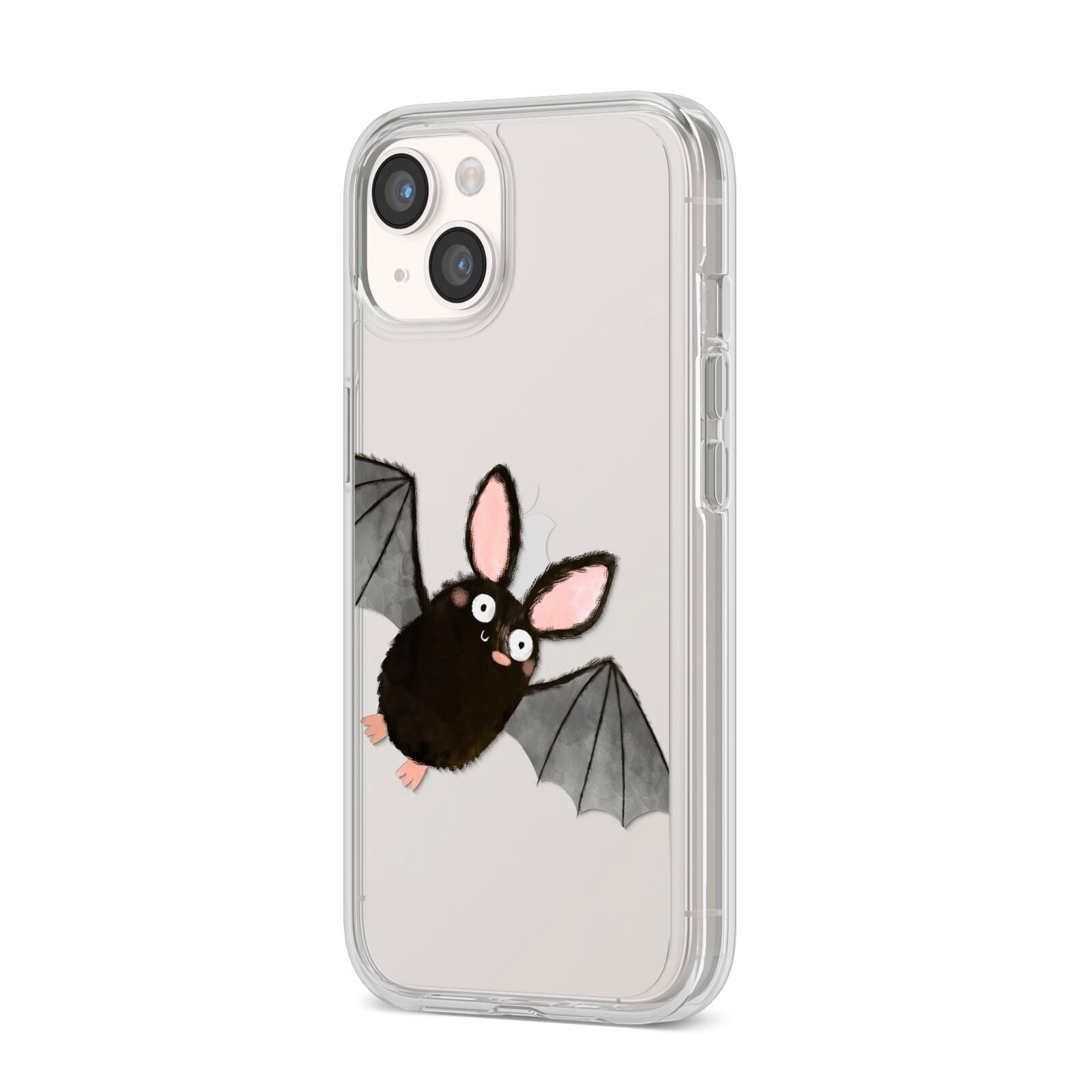 Bat Illustration iPhone 14 Clear Tough Case Starlight Angled Image