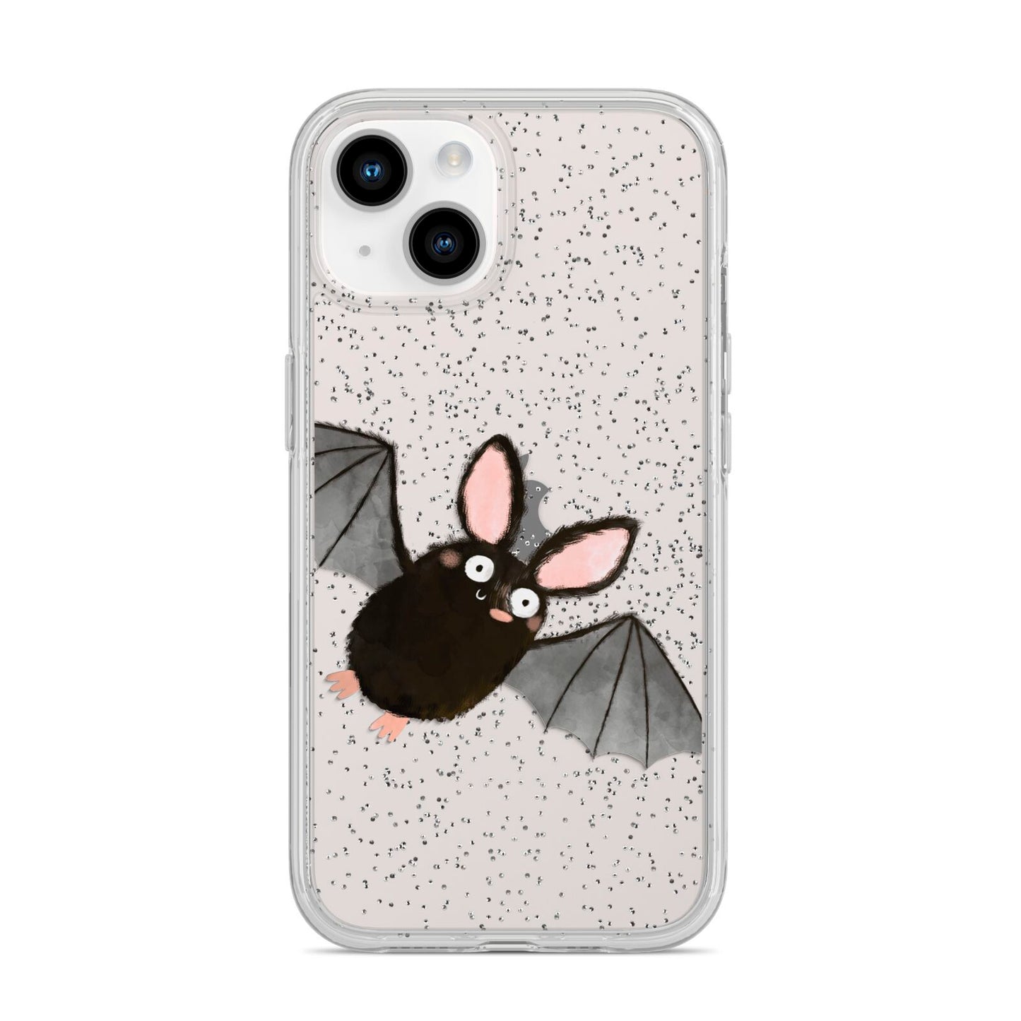 Bat Illustration iPhone 14 Glitter Tough Case Starlight