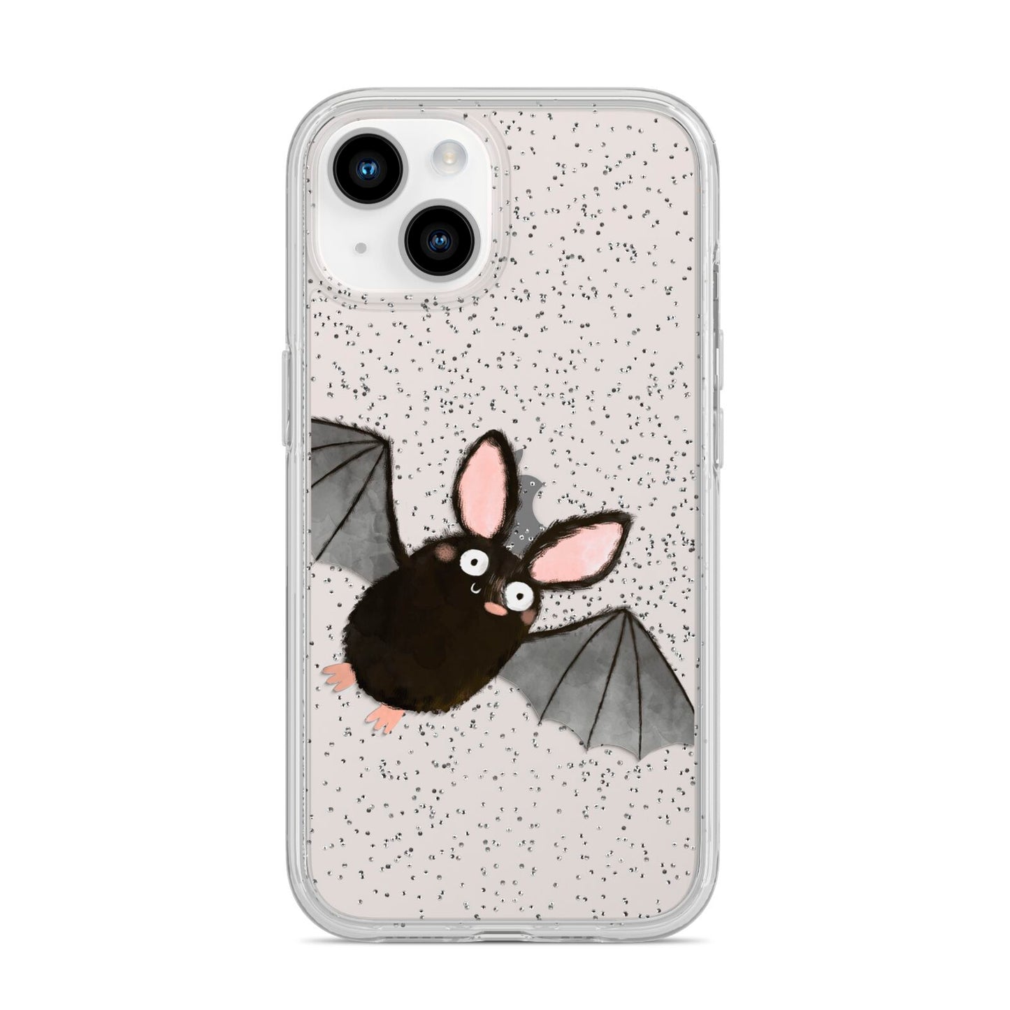 Bat Illustration iPhone 14 Glitter Tough Case Starlight
