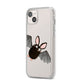 Bat Illustration iPhone 14 Plus Clear Tough Case Starlight Angled Image