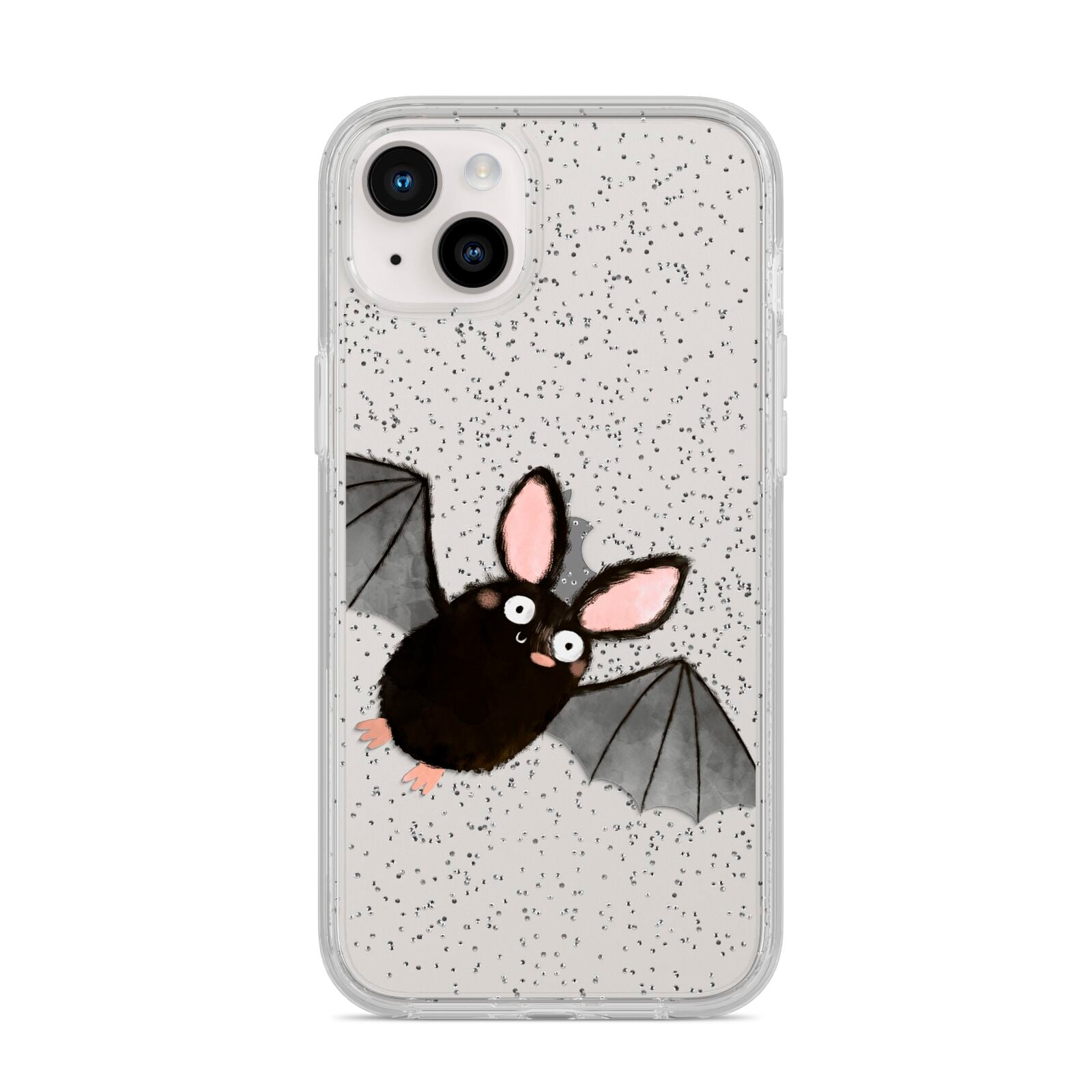Bat Illustration iPhone 14 Plus Glitter Tough Case Starlight
