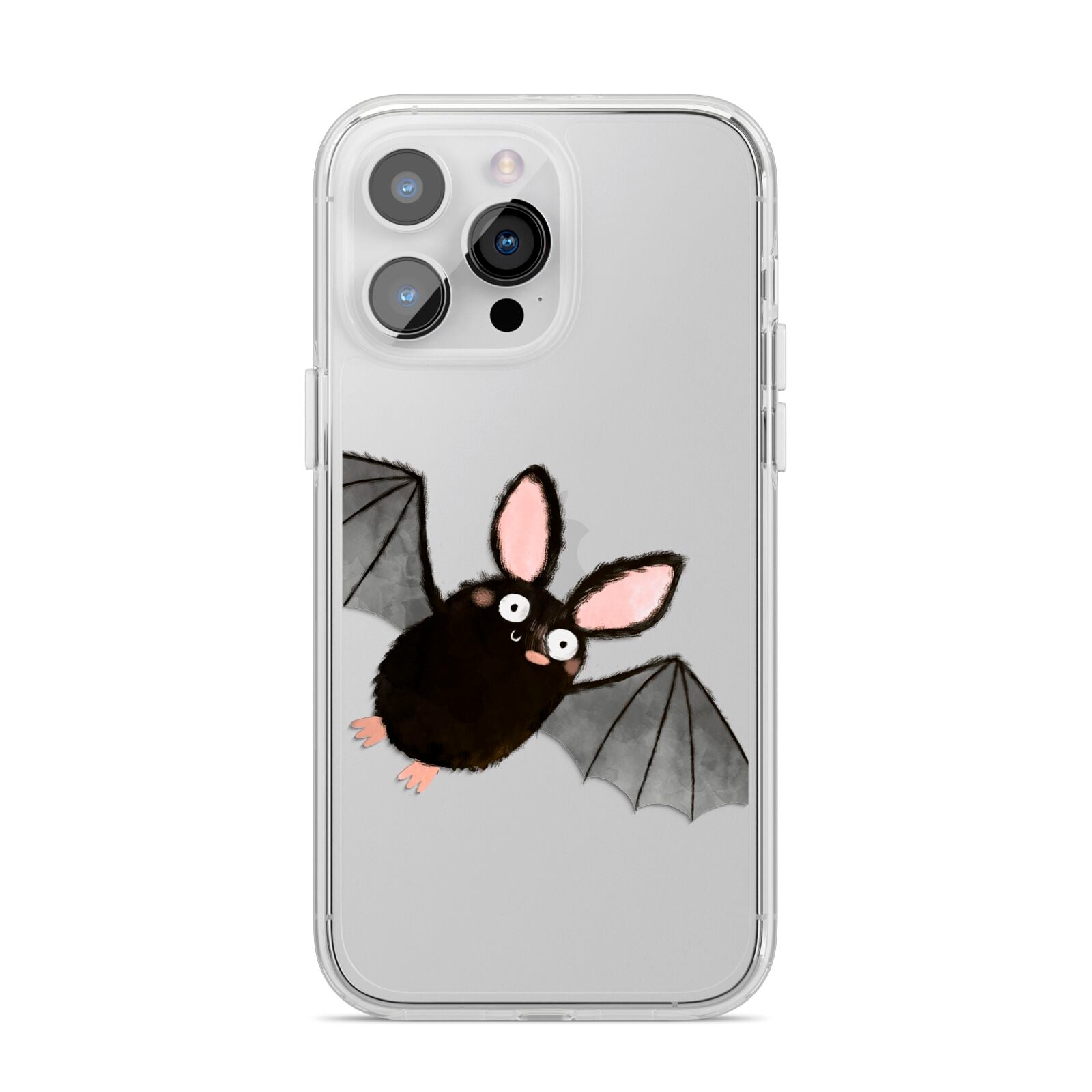 Bat Illustration iPhone 14 Pro Max Clear Tough Case Silver