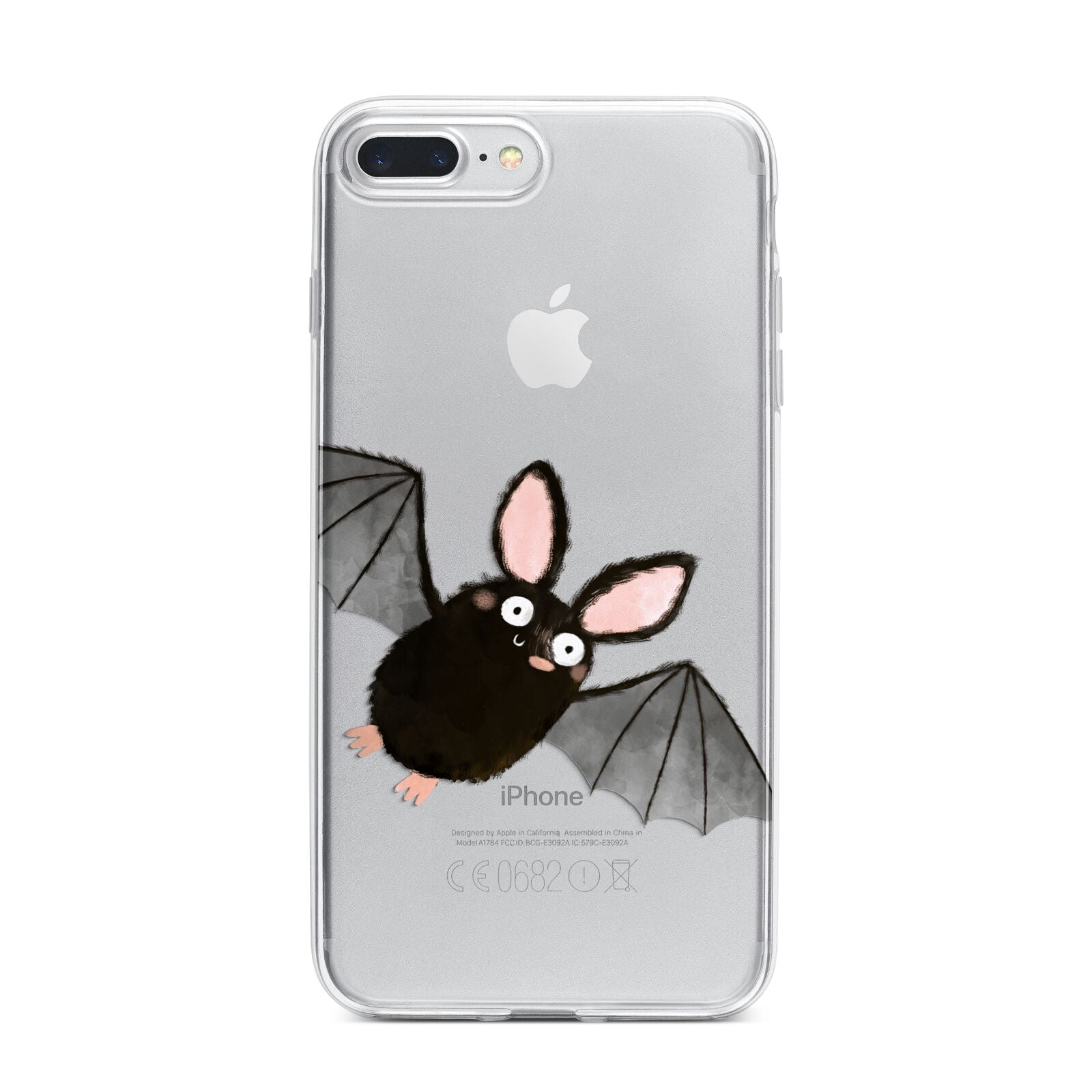 Bat Illustration iPhone 7 Plus Bumper Case on Silver iPhone