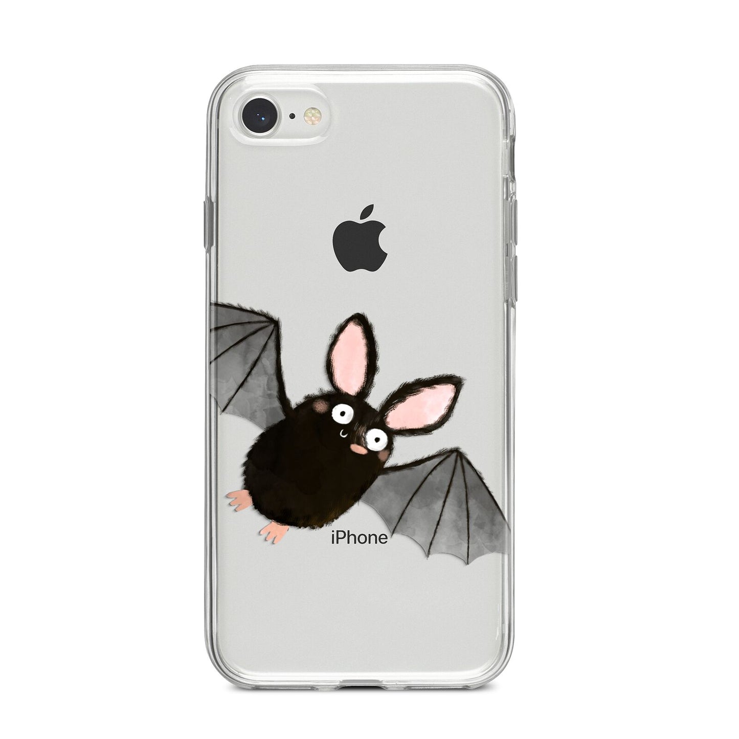 Bat Illustration iPhone 8 Bumper Case on Silver iPhone