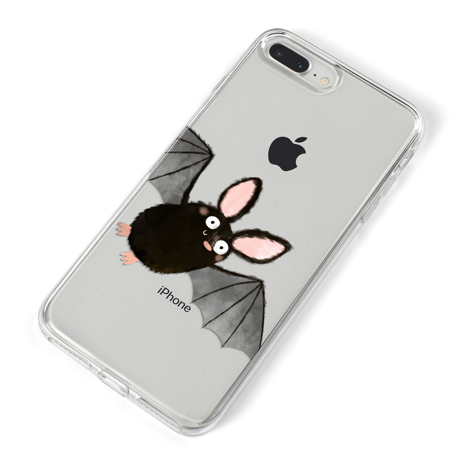 Bat Illustration iPhone 8 Plus Bumper Case on Silver iPhone Alternative Image