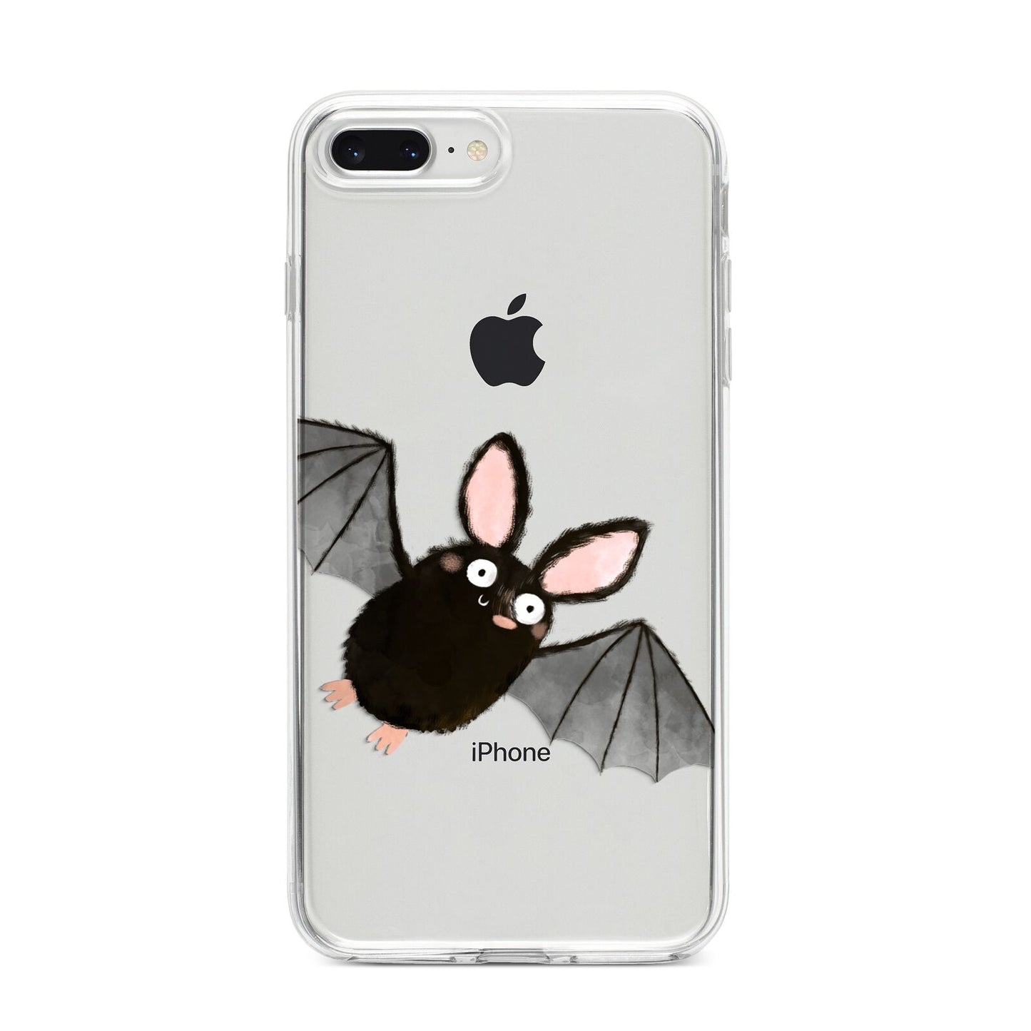 Bat Illustration iPhone 8 Plus Bumper Case on Silver iPhone