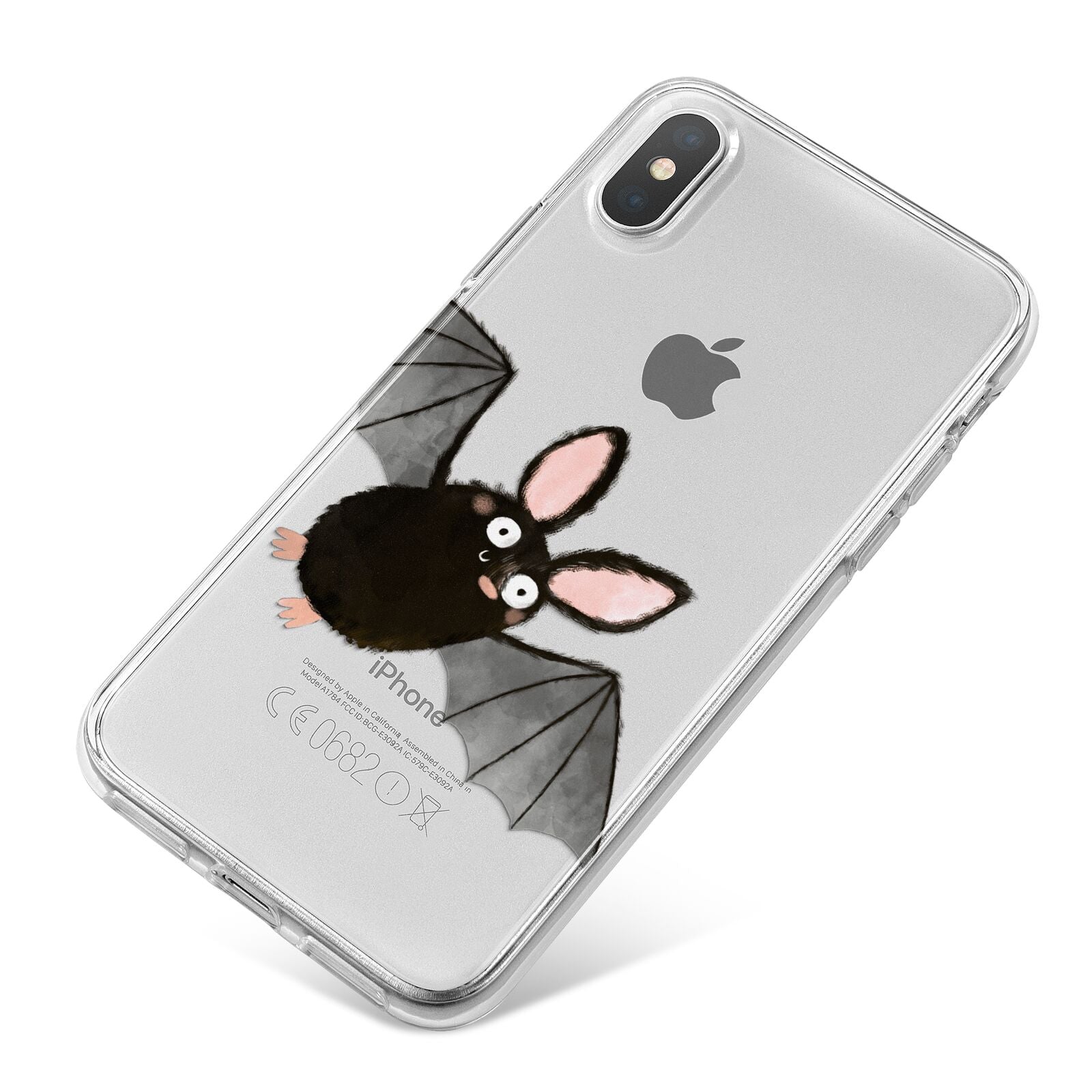 Bat Illustration iPhone X Bumper Case on Silver iPhone