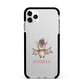Bat Personalised Apple iPhone 11 Pro Max in Silver with Black Impact Case