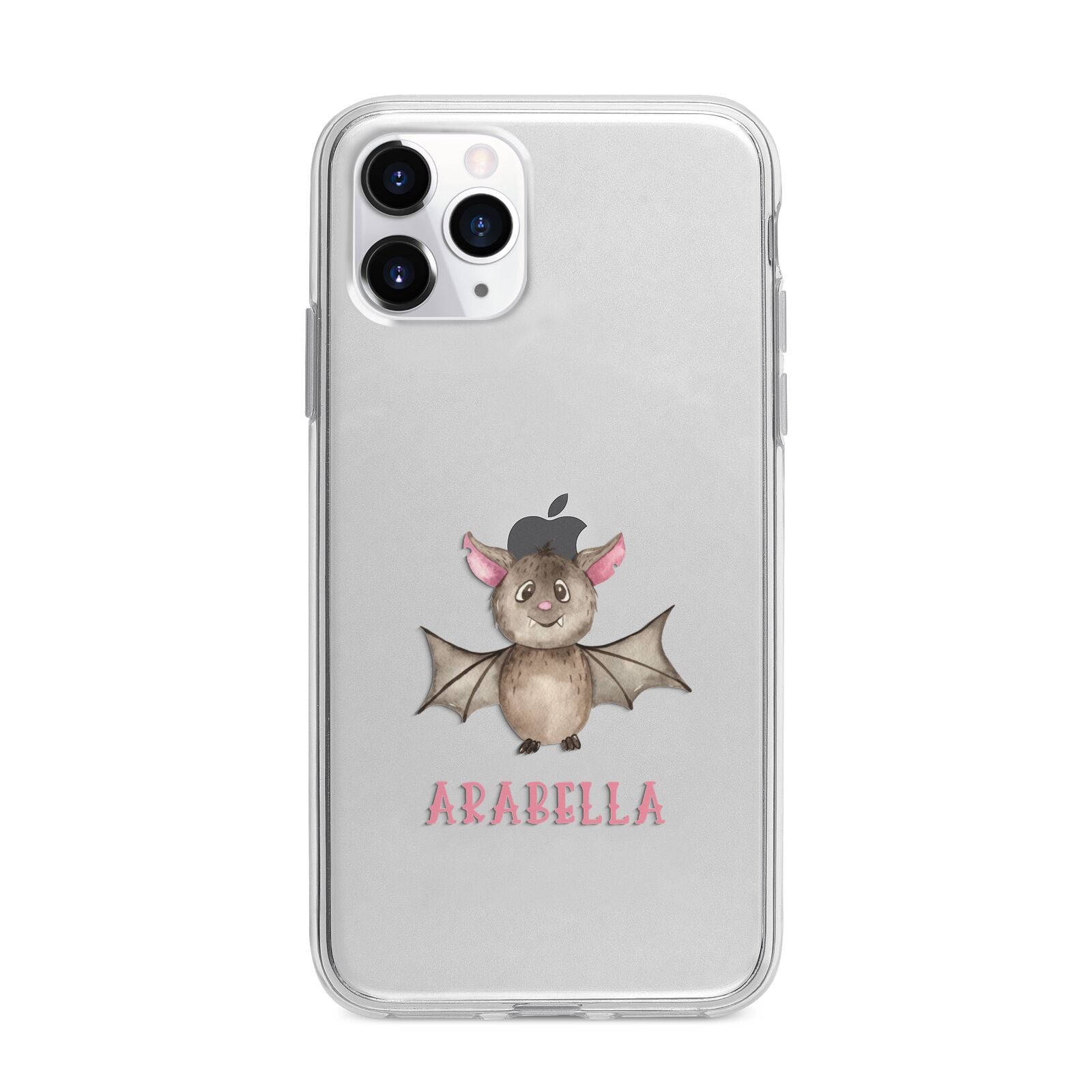 Bat Personalised Apple iPhone 11 Pro Max in Silver with Bumper Case