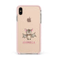 Bat Personalised Apple iPhone Xs Max Impact Case Pink Edge on Gold Phone