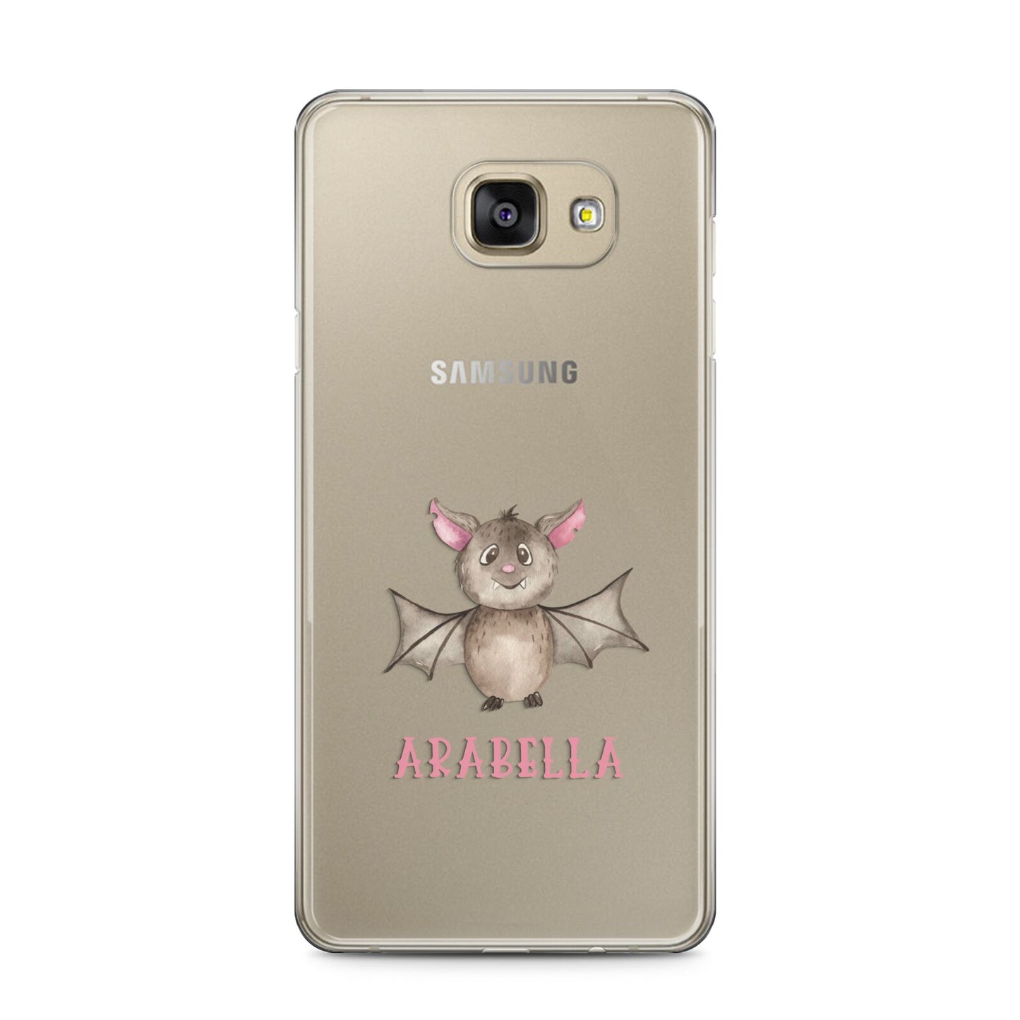 Bat Personalised Samsung Galaxy A5 2016 Case on gold phone