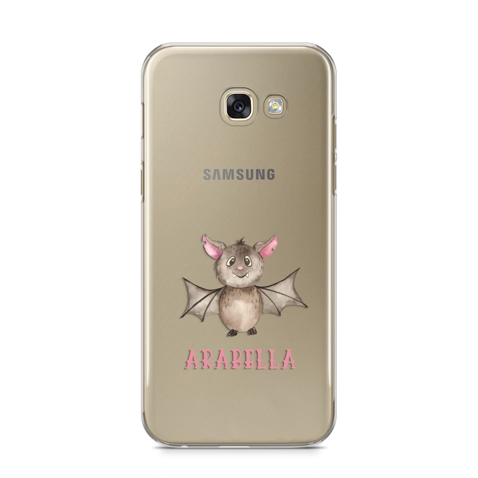 Bat Personalised Samsung Galaxy A5 2017 Case on gold phone
