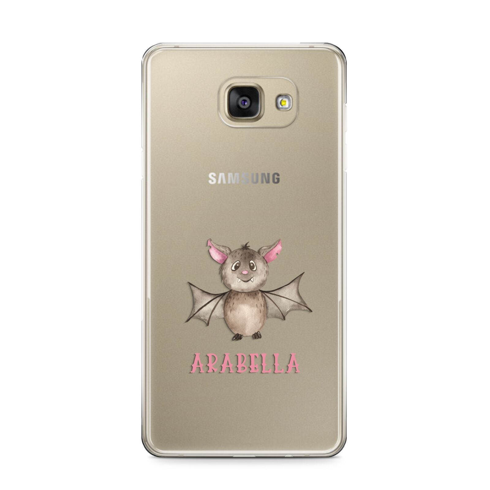 Bat Personalised Samsung Galaxy A9 2016 Case on gold phone