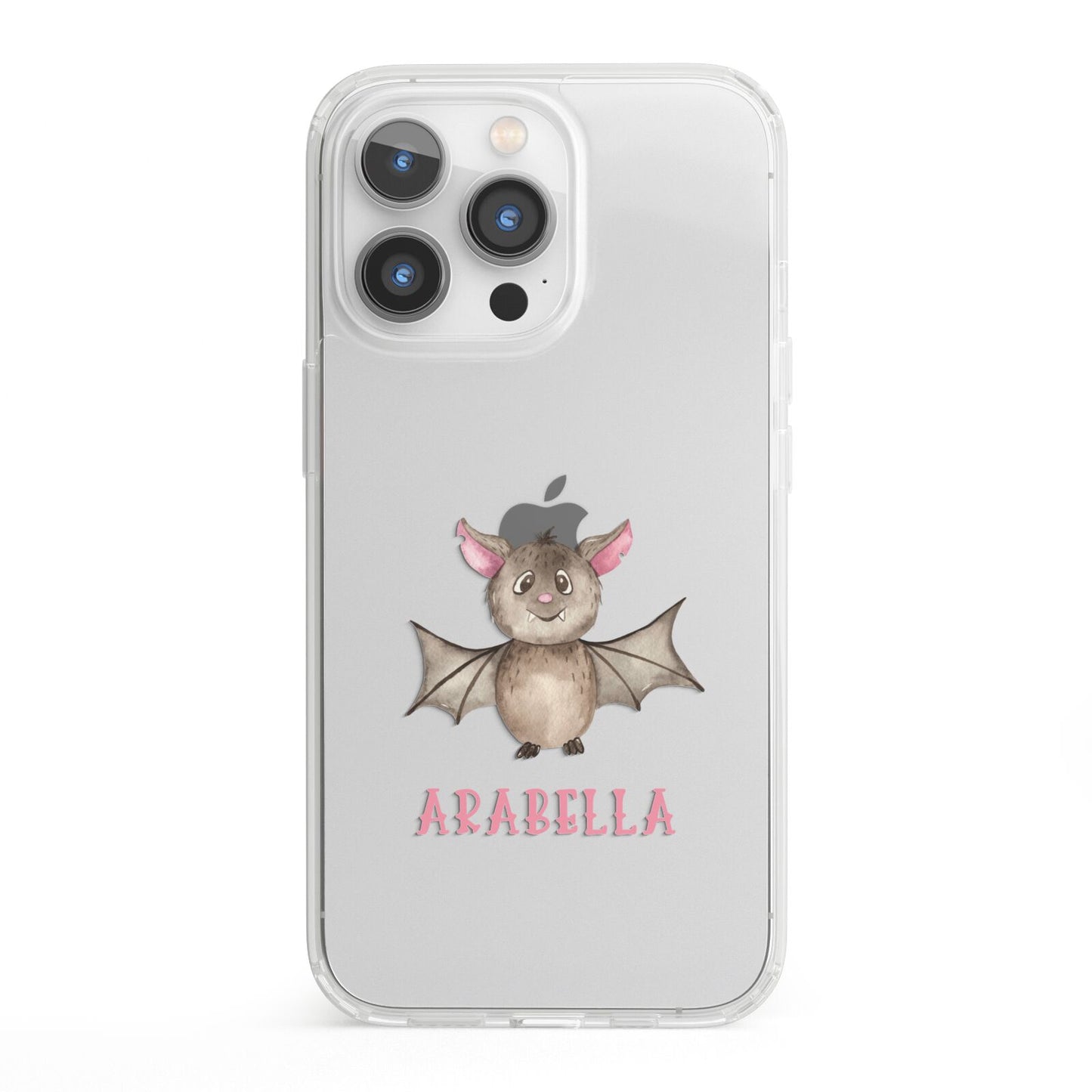 Bat Personalised iPhone 13 Pro Clear Bumper Case