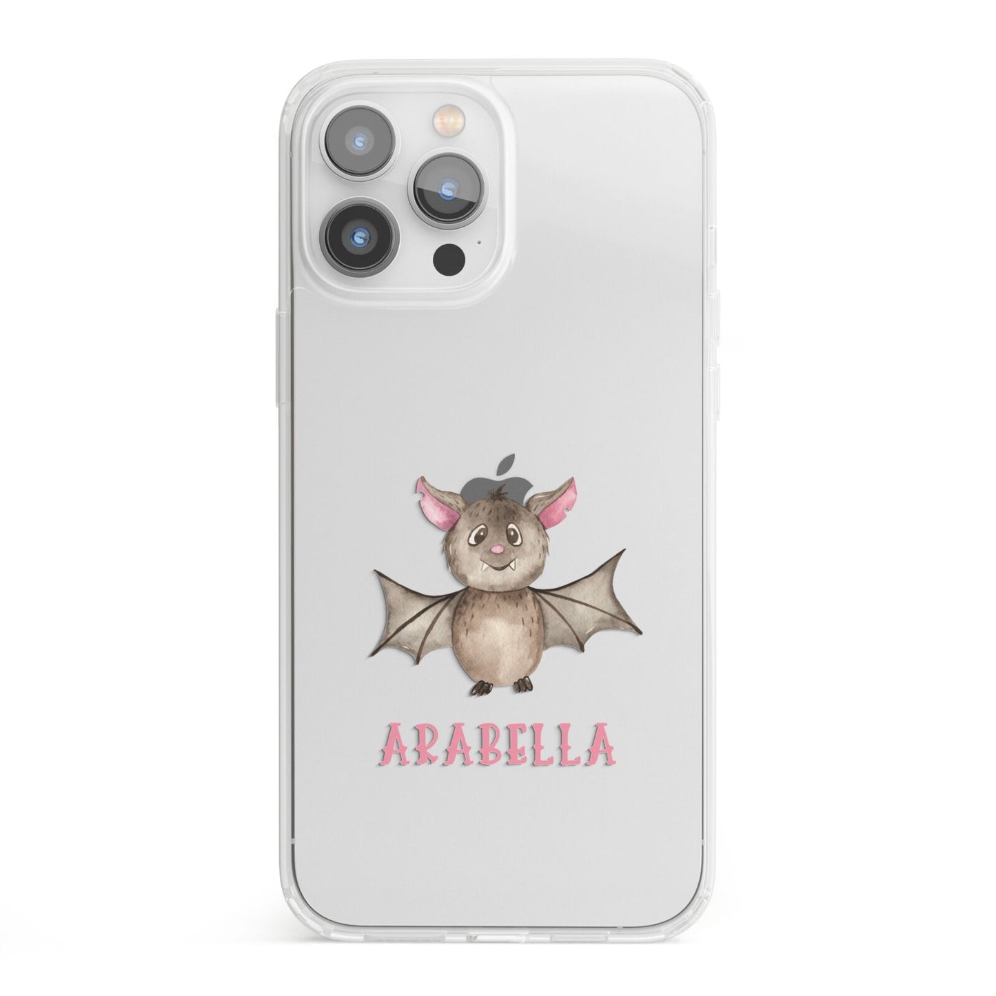 Bat Personalised iPhone 13 Pro Max Clear Bumper Case