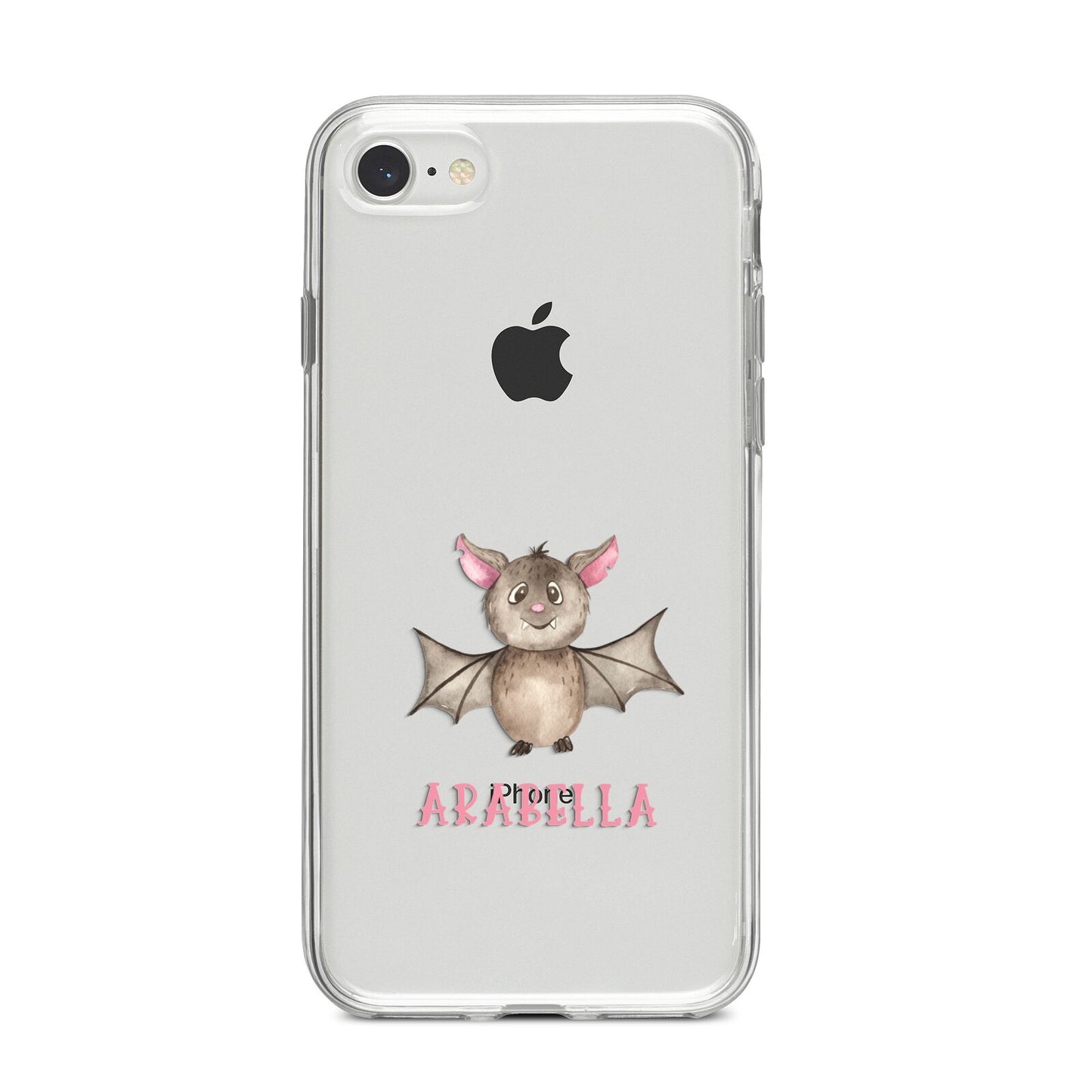 Bat Personalised iPhone 8 Bumper Case on Silver iPhone