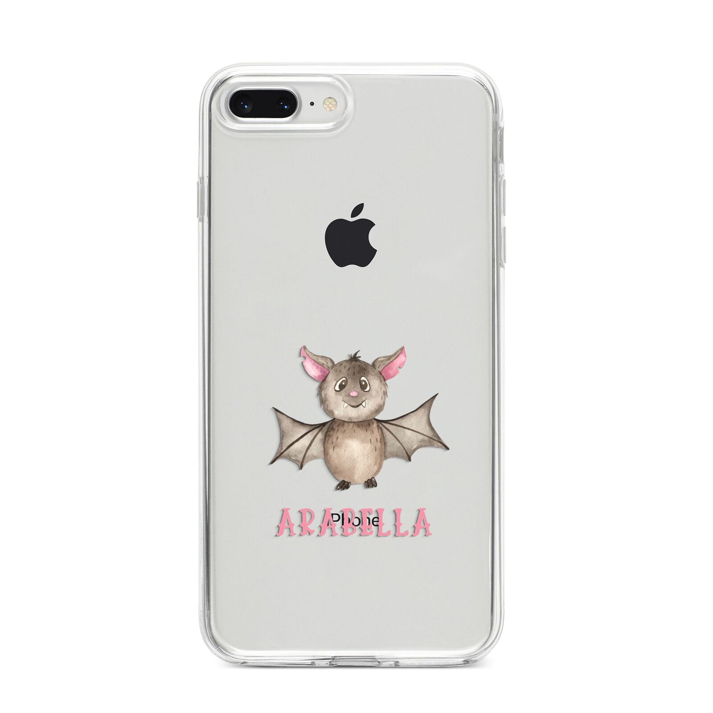 Bat Personalised iPhone 8 Plus Bumper Case on Silver iPhone