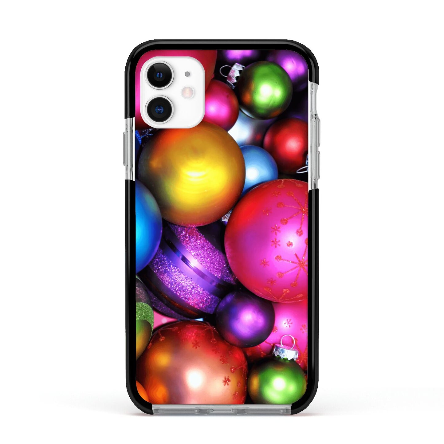 Bauble Apple iPhone 11 in White with Black Impact Case