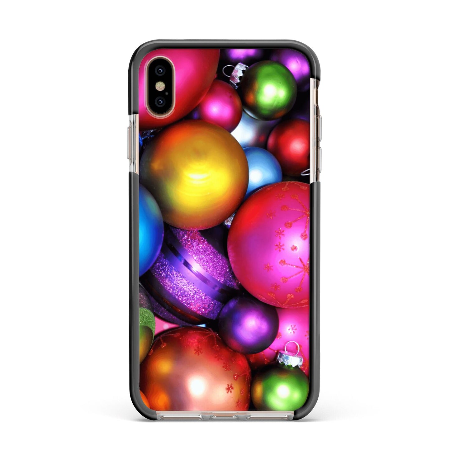 Bauble Apple iPhone Xs Max Impact Case Black Edge on Gold Phone