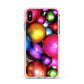 Bauble Apple iPhone Xs Max Impact Case Pink Edge on Silver Phone