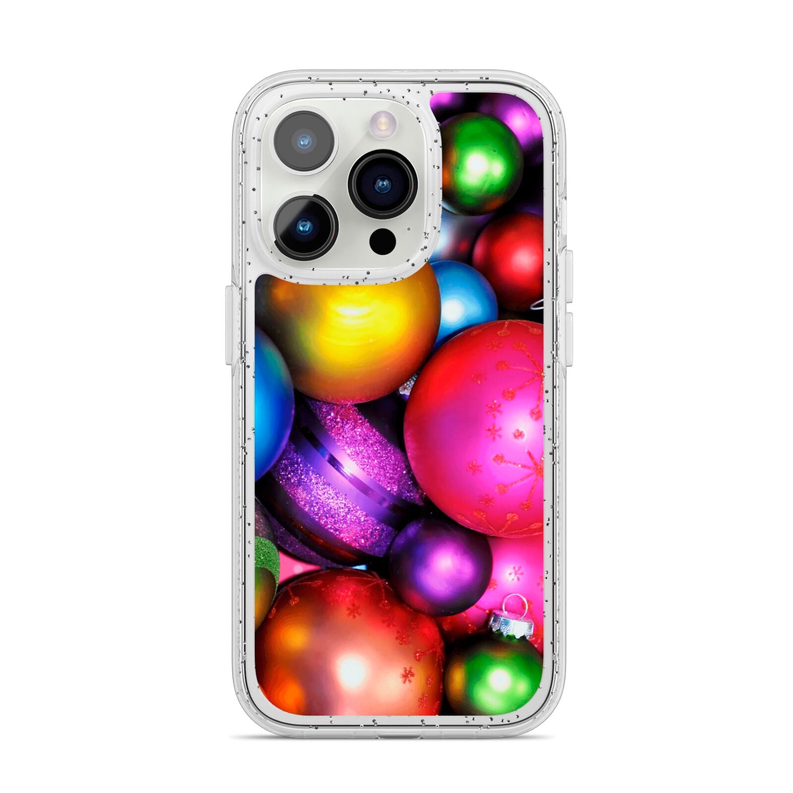 Bauble iPhone 14 Pro Glitter Tough Case Silver