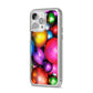Bauble iPhone 14 Pro Max Clear Tough Case Silver Angled Image