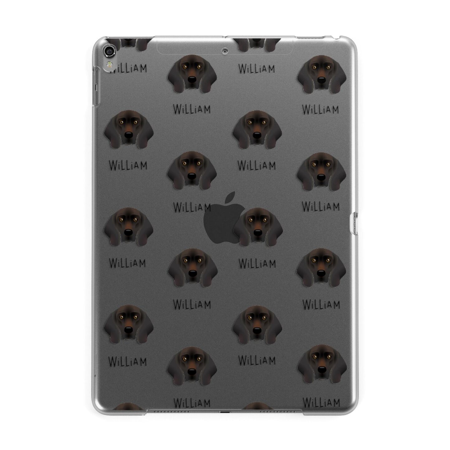 Bavarian Mountain Hound Icon with Name Apple iPad Grey Case