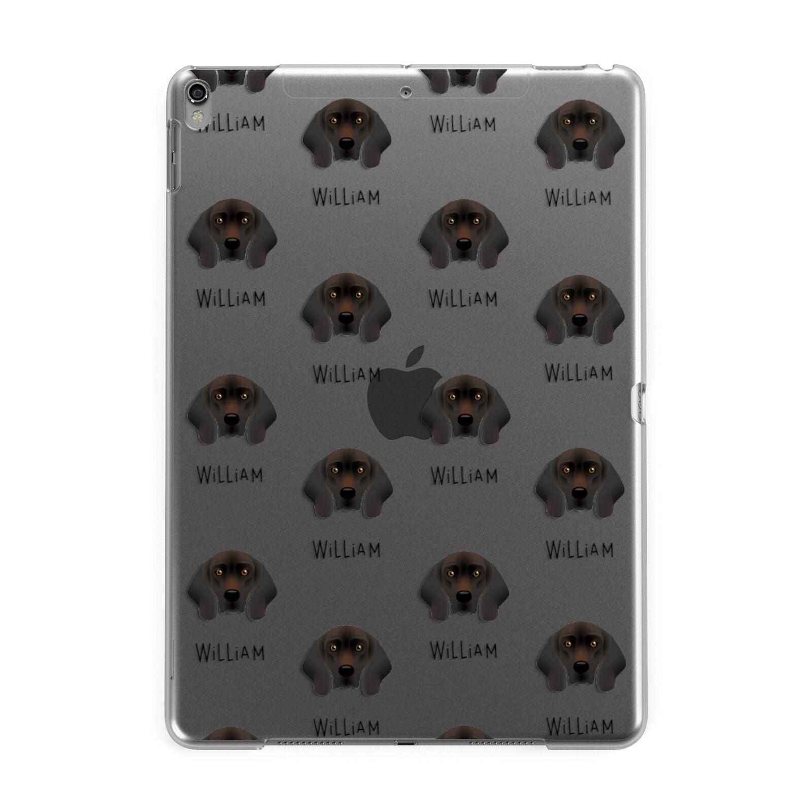 Bavarian Mountain Hound Icon with Name Apple iPad Grey Case