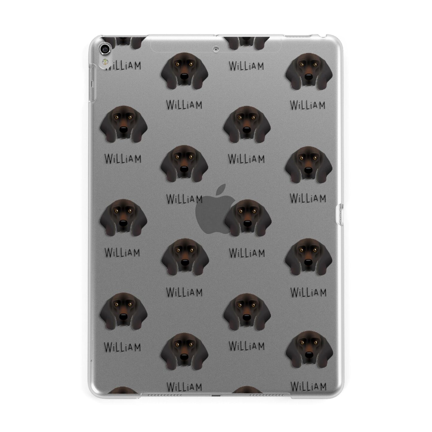 Bavarian Mountain Hound Icon with Name Apple iPad Silver Case
