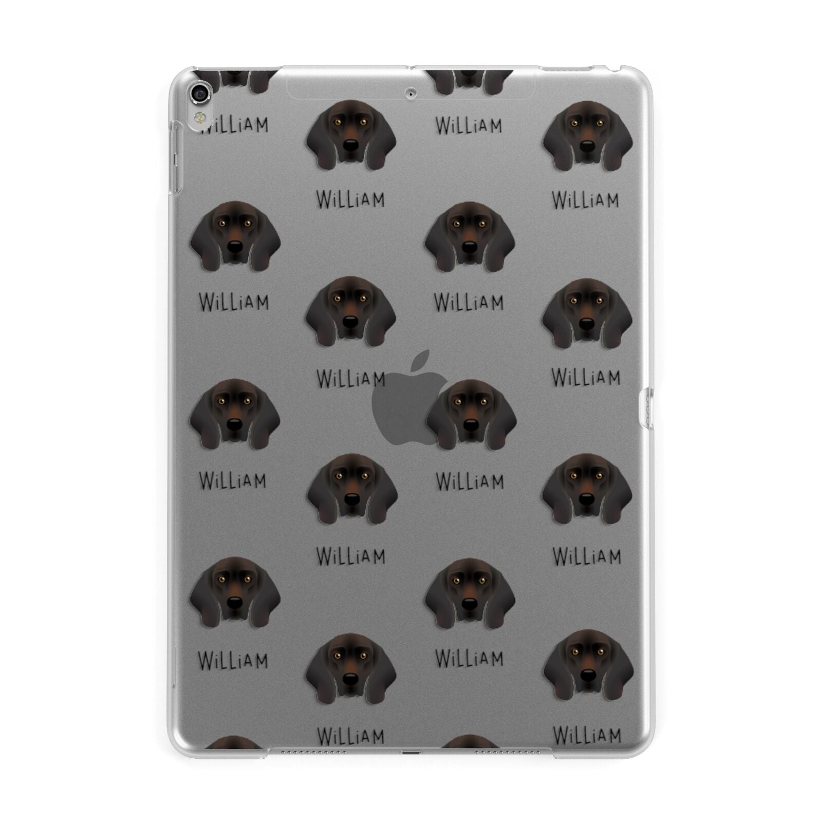 Bavarian Mountain Hound Icon with Name Apple iPad Silver Case