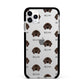 Bavarian Mountain Hound Icon with Name Apple iPhone 11 Pro Max in Silver with Black Impact Case