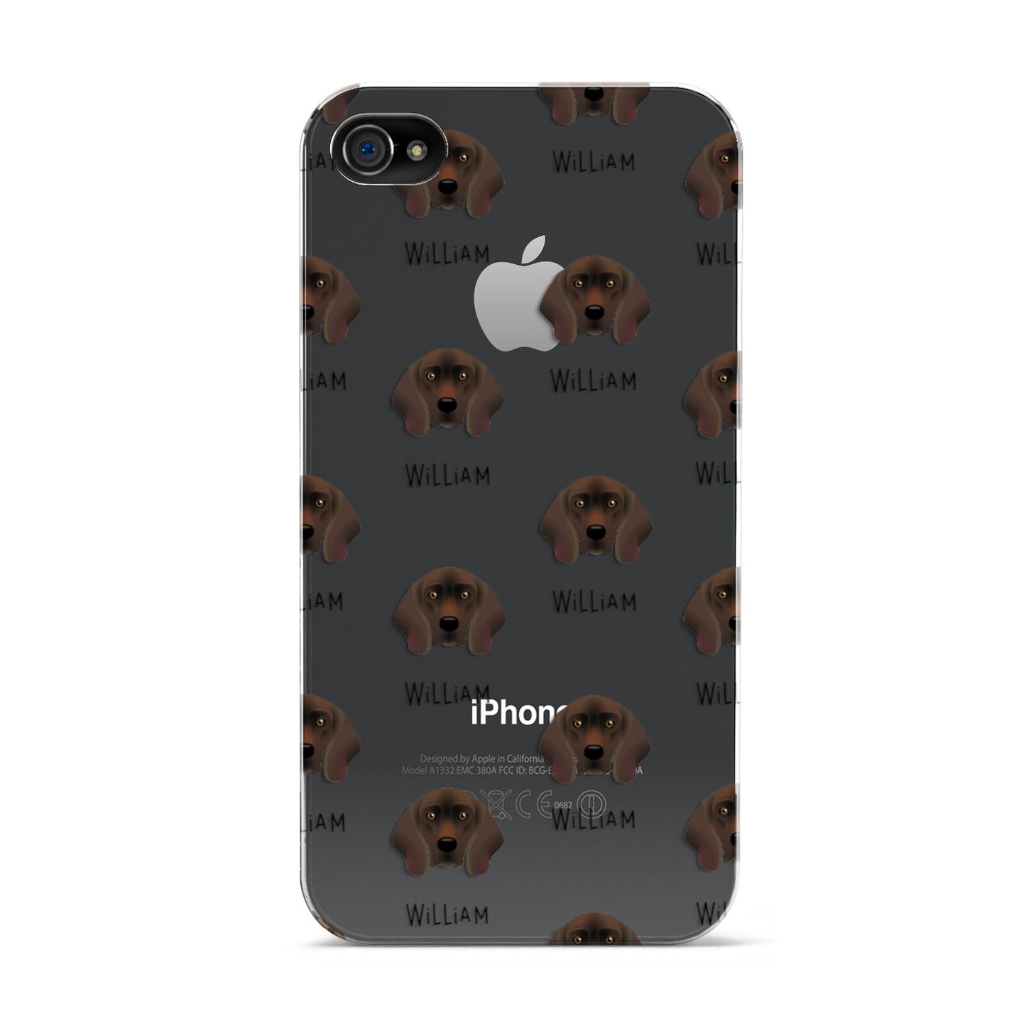 Bavarian Mountain Hound Icon with Name Apple iPhone 4s Case