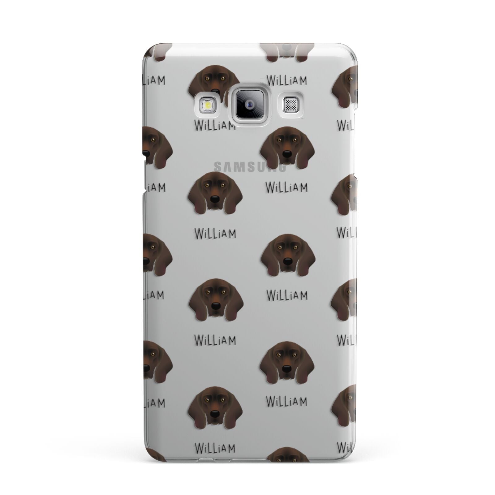 Bavarian Mountain Hound Icon with Name Samsung Galaxy A7 2015 Case