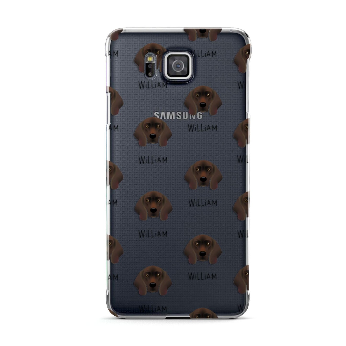 Bavarian Mountain Hound Icon with Name Samsung Galaxy Alpha Case