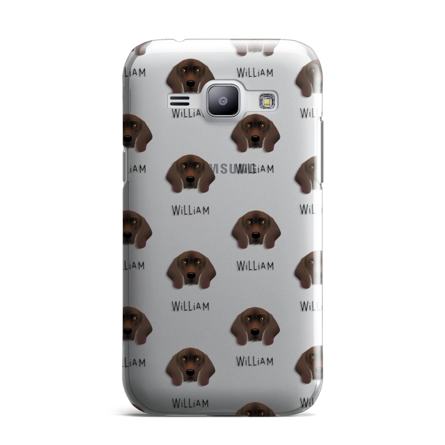 Bavarian Mountain Hound Icon with Name Samsung Galaxy J1 2015 Case