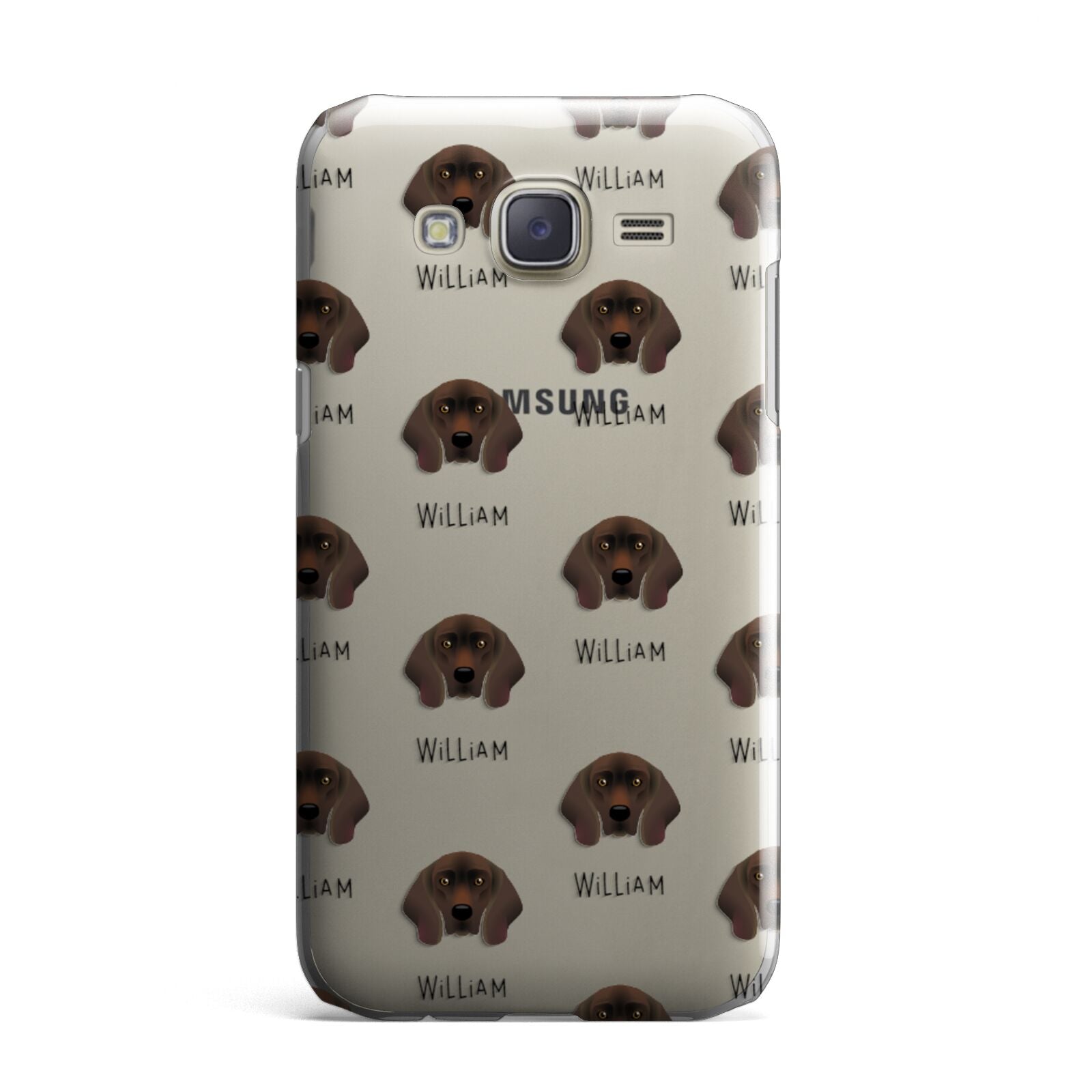 Bavarian Mountain Hound Icon with Name Samsung Galaxy J7 Case