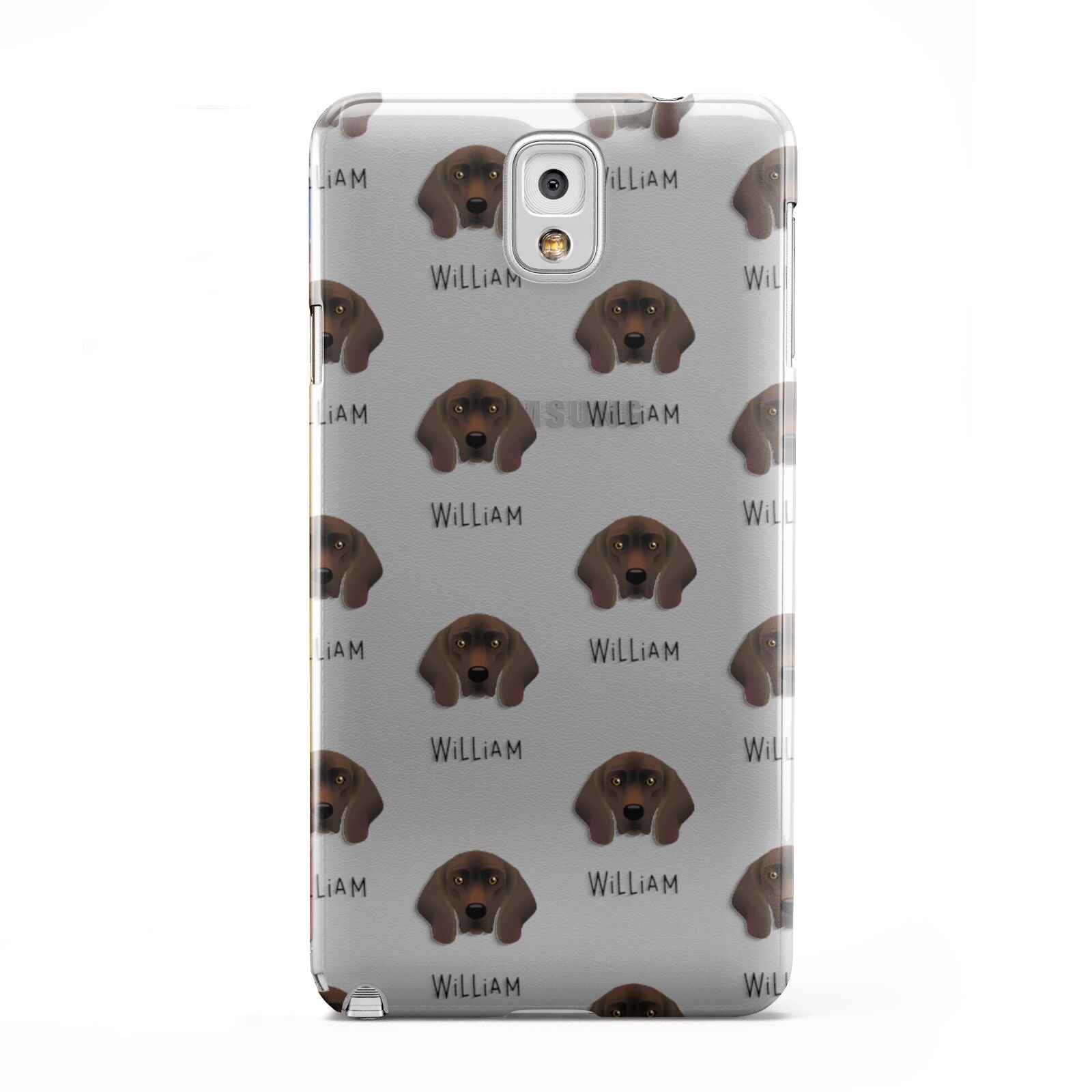 Bavarian Mountain Hound Icon with Name Samsung Galaxy Note 3 Case