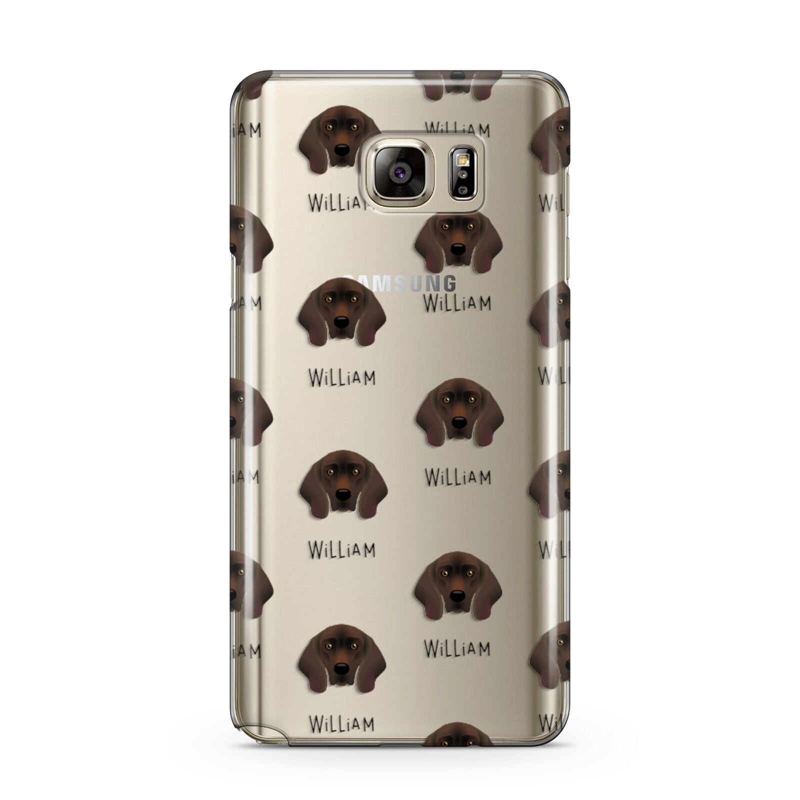 Bavarian Mountain Hound Icon with Name Samsung Galaxy Note 5 Case